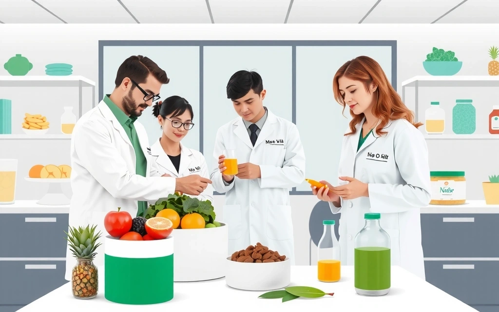 Illustrazione del team di Milanovitacv che lavora insieme, con elementi che simboleggiano scienza, natura e collaborazione.