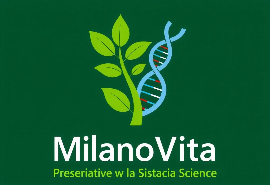 Immagine che rappresenta l'origine e la crescita di Milanovitacv, con elementi naturali e scientifici che si fondono.